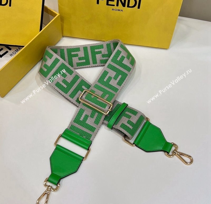 Fendi Strap You Canvas FF Shoulder Strap 140cm Green 2024 907 (CL-240219100)