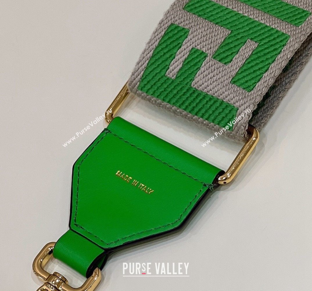 Fendi Strap You Canvas FF Shoulder Strap 140cm Green 2024 907 (CL-240219100)