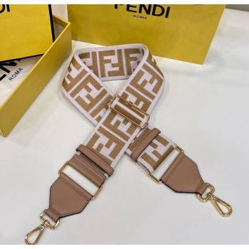 Fendi Strap You Canvas FF Shoulder Strap 140cm Brown/Pink 2024 907 (CL-240219101)