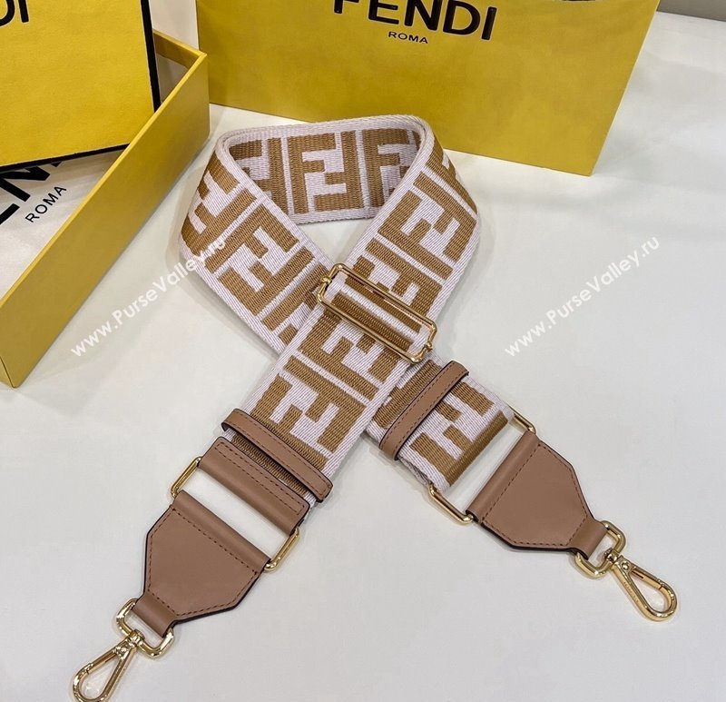 Fendi Strap You Canvas FF Shoulder Strap 140cm Brown/Pink 2024 907 (CL-240219101)