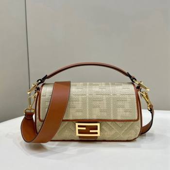 Fendi Baguette Medium Bag in FF Canvas Beige 2024 0159BM (CL-240219102)