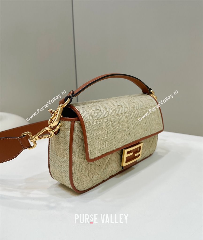 Fendi Baguette Medium Bag in FF Canvas Beige 2024 0159BM (CL-240219102)