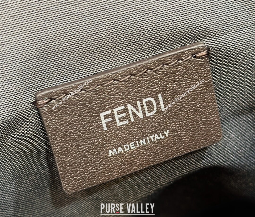 Fendi After Slim Messenger Bag in FF Fabric and Leather Beige/Apricot 2024 8631 (CL-240219088)