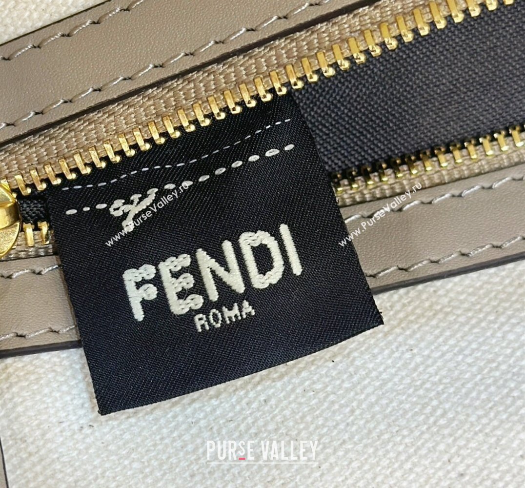 Fendi Baguette Medium Bag in Grey Multicolor canvas with FF embroidery 2024 0159BM (CL-240219108)