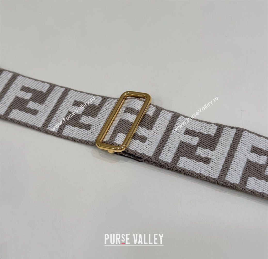 Fendi Strap You Canvas FF Shoulder Strap 4x133cm Grey 2024 913 (CL-240219111)