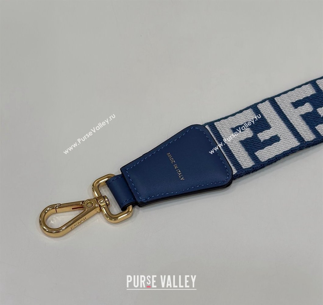 Fendi Strap You Canvas FF Shoulder Strap 4x133cm Navy Blue 2024 913 (CL-240219114)