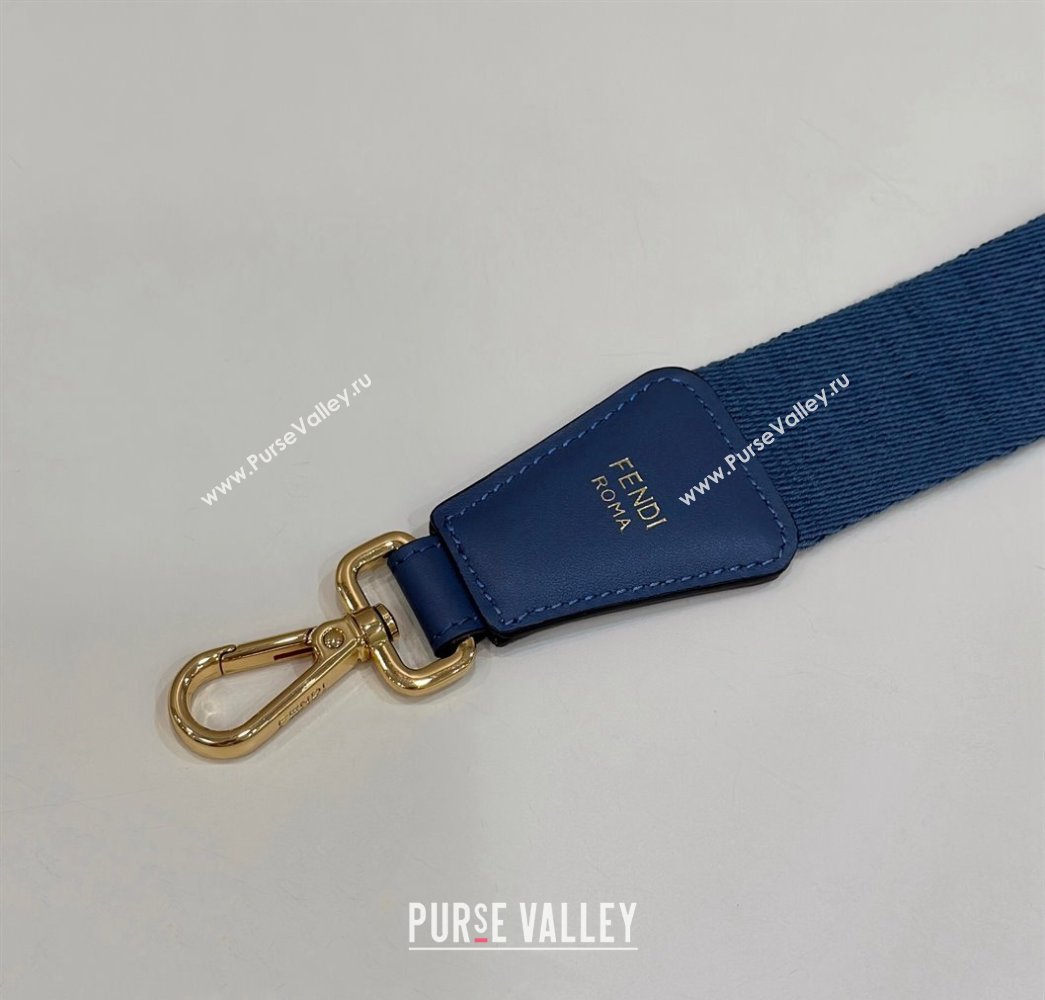 Fendi Strap You Canvas FF Shoulder Strap 4x133cm Navy Blue 2024 913 (CL-240219114)