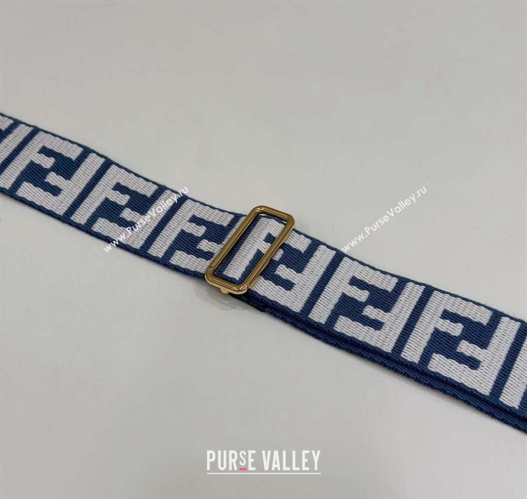 Fendi Strap You Canvas FF Shoulder Strap 4x133cm Navy Blue 2024 913 (CL-240219114)