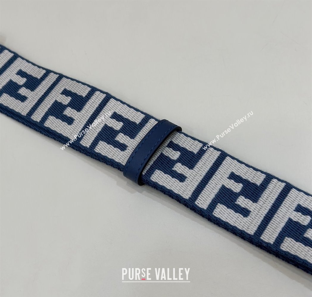 Fendi Strap You Canvas FF Shoulder Strap 4x133cm Navy Blue 2024 913 (CL-240219114)