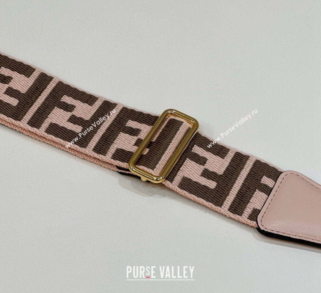 Fendi Strap You Canvas FF Shoulder Strap 4x133cm Light Pink 2024 913 (CL-240219116)