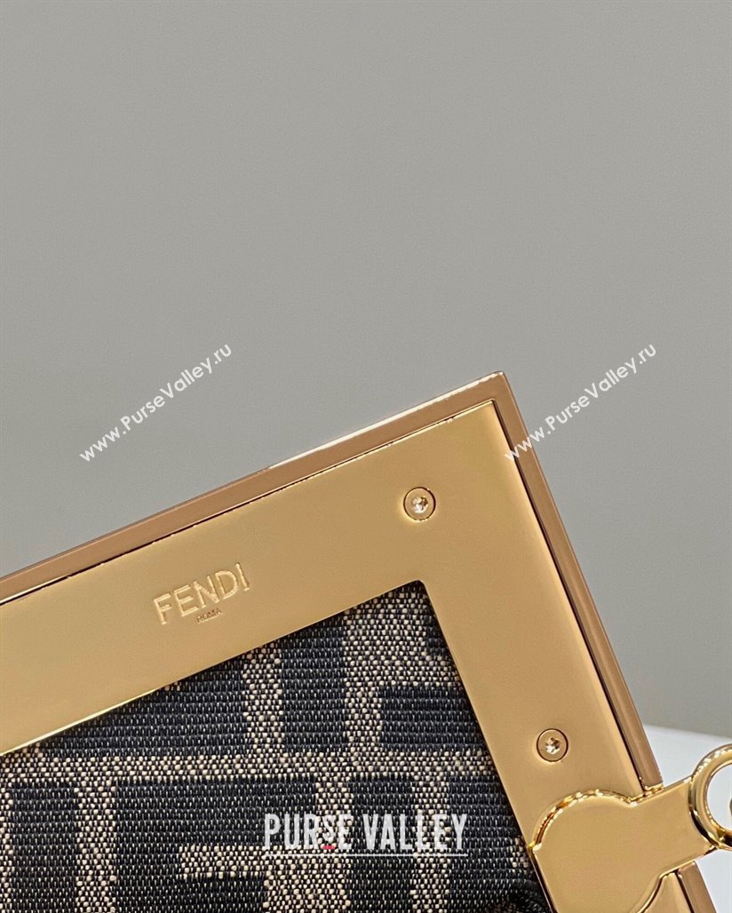 Fendi First Small Bag in Interlaced Leather Light Green 2024 80103 (CL-240220009)