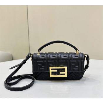 Fendi Baguette Bag Phone in FF Lambskin Black 2024 8620C (CL-240219093)