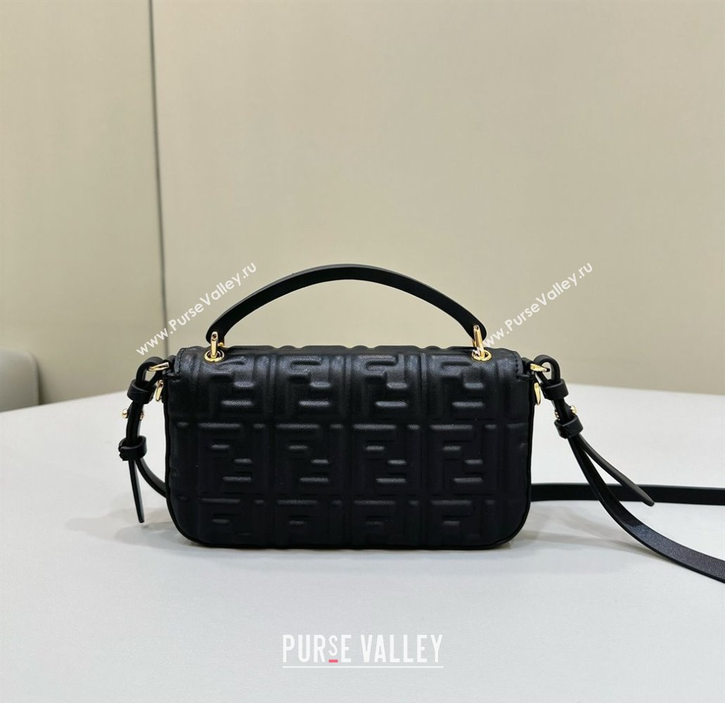 Fendi Baguette Bag Phone in FF Lambskin Black 2024 8620C (CL-240219093)