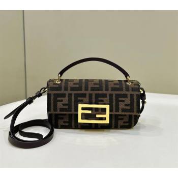 Fendi Baguette Bag Phone in FF Fabric Brown 2024 8620A (CL-240219094)