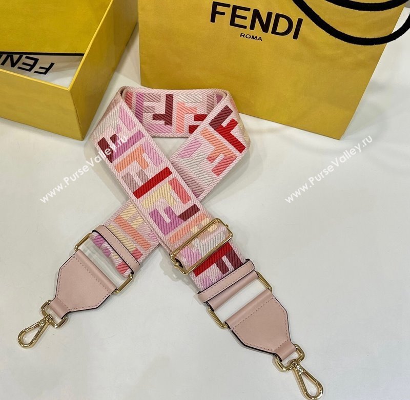 Fendi Strap You Canvas FF Shoulder Strap 140cm Light Pink 2024 907 (CL-240219097)