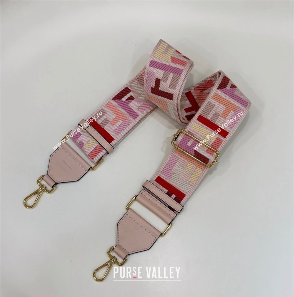 Fendi Strap You Canvas FF Shoulder Strap 140cm Light Pink 2024 907 (CL-240219097)