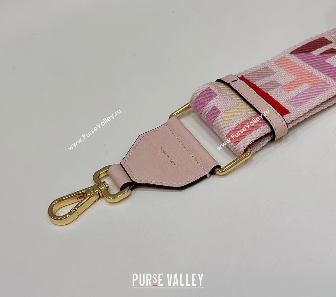 Fendi Strap You Canvas FF Shoulder Strap 140cm Light Pink 2024 907 (CL-240219097)