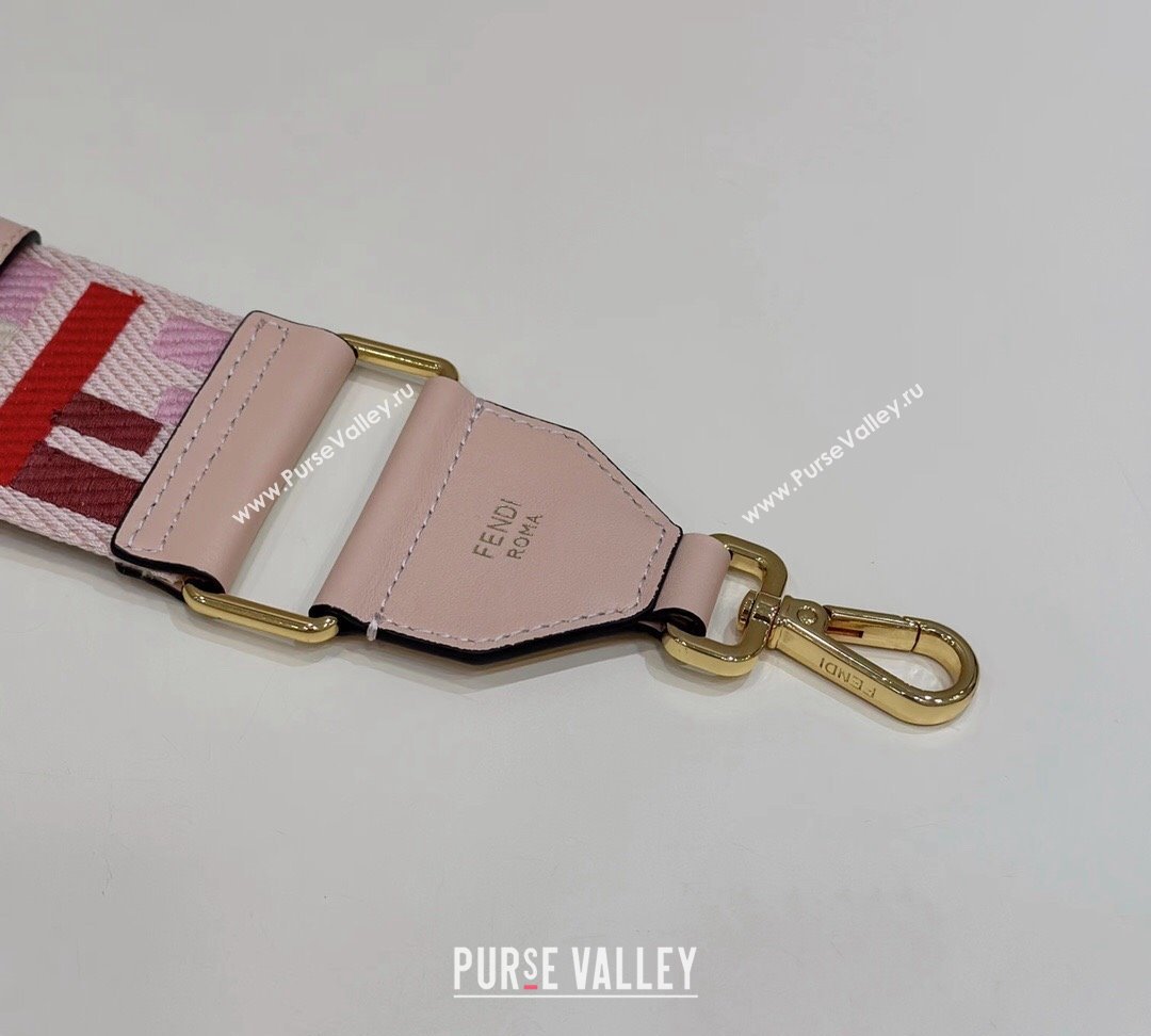 Fendi Strap You Canvas FF Shoulder Strap 140cm Light Pink 2024 907 (CL-240219097)