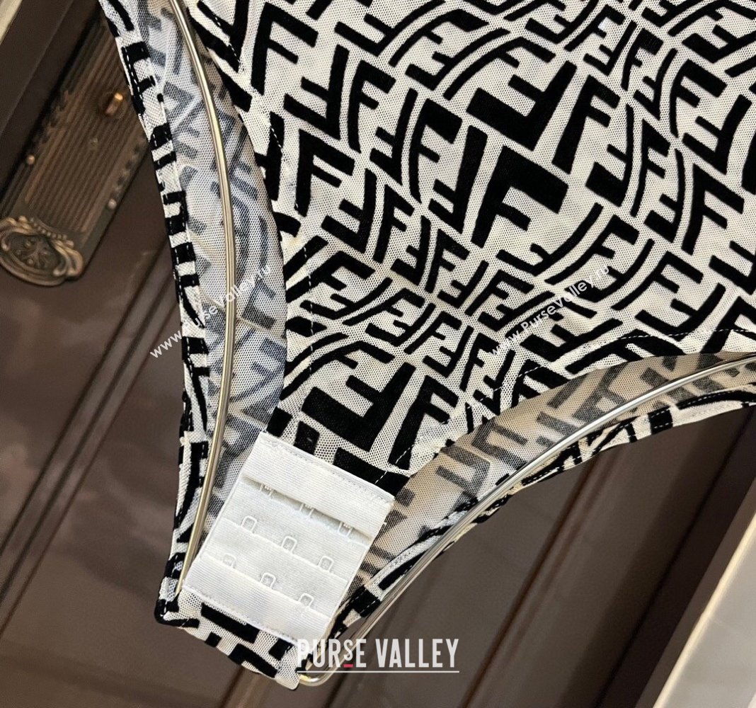 Fendi Long Sleeve Swimwear Light Beige/Black 2024 0307 (XMN-240307001)