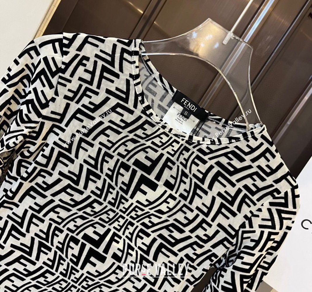 Fendi Long Sleeve Swimwear Light Beige/Black 2024 0307 (XMN-240307001)