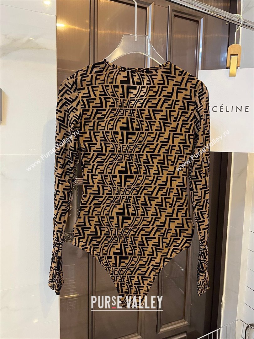 Fendi Long Sleeve Swimwear Brown 2024 0307 (XMN-240307002)