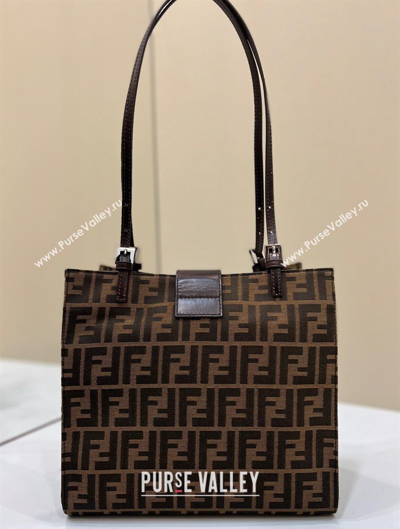 Fendi Baguette Small Tote Bag in Brown FF Fabric 2024 8316F (CL-240312076)