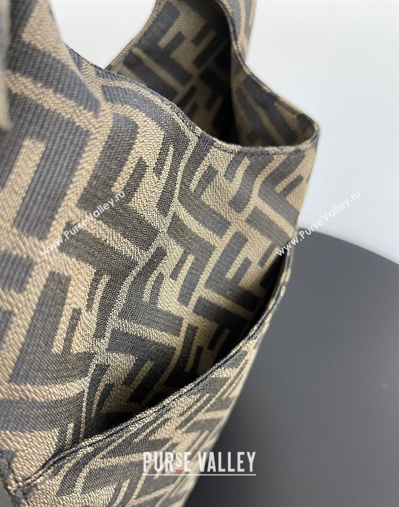 Fendi Brown FF Fabric Top handle bag 2024 0416 (AF-240416012)