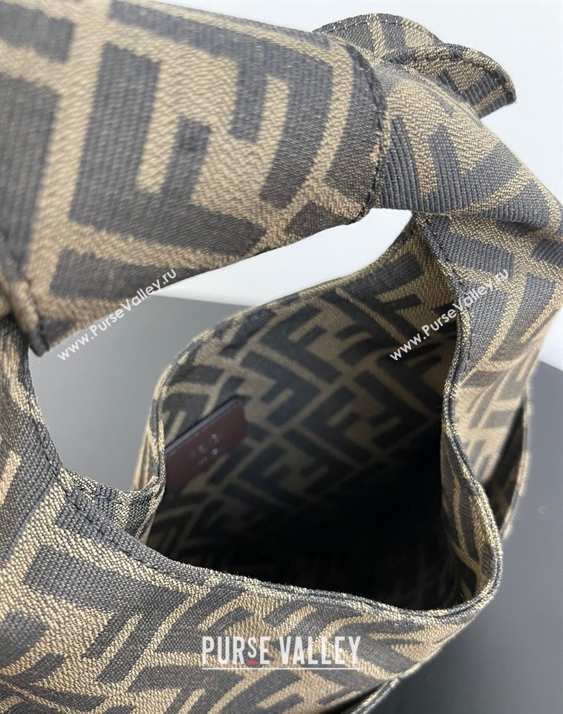 Fendi Brown FF Fabric Top handle bag 2024 0416 (AF-240416012)