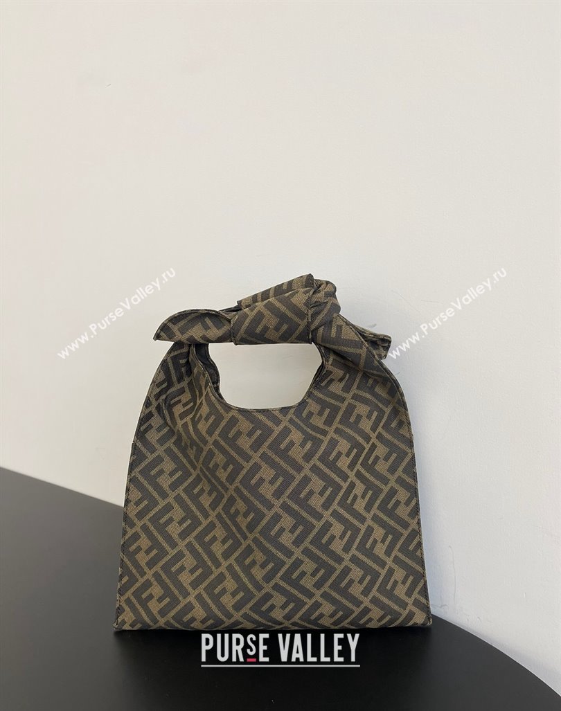 Fendi Brown FF Fabric Top handle bag 2024 0416 (AF-240416012)