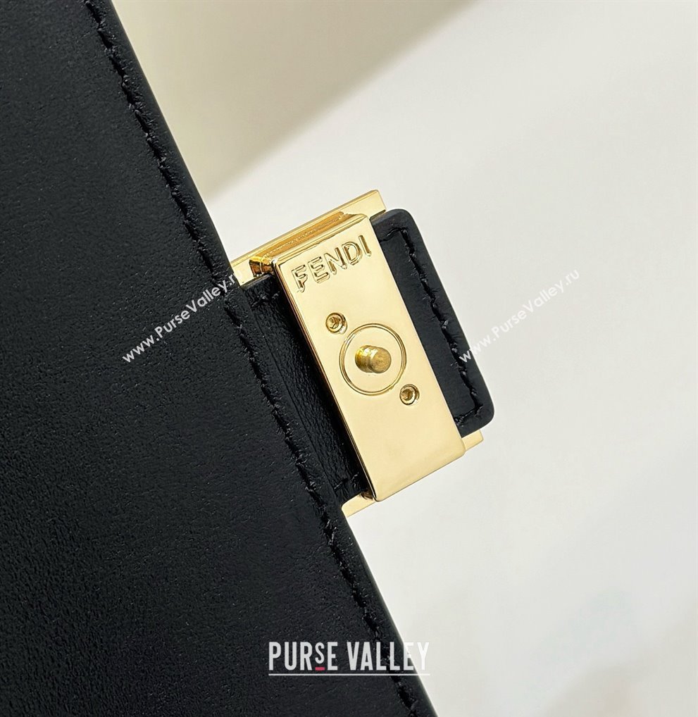 Fendi Wallet On Chain Baguette Mini Bag in FF Nappa Leather Black 2024 8638 (CL-240416008)