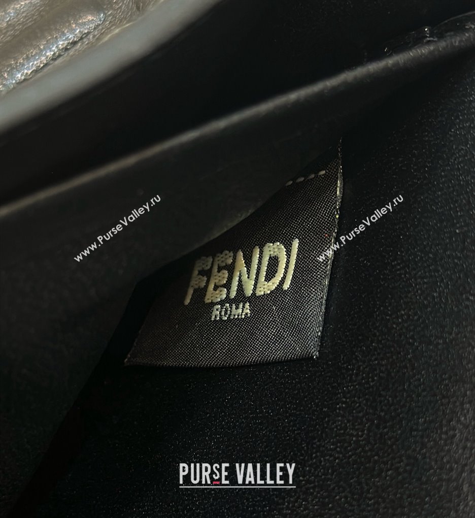 Fendi Wallet On Chain Baguette Mini Bag in FF Nappa Leather Black 2024 8638 (CL-240416008)