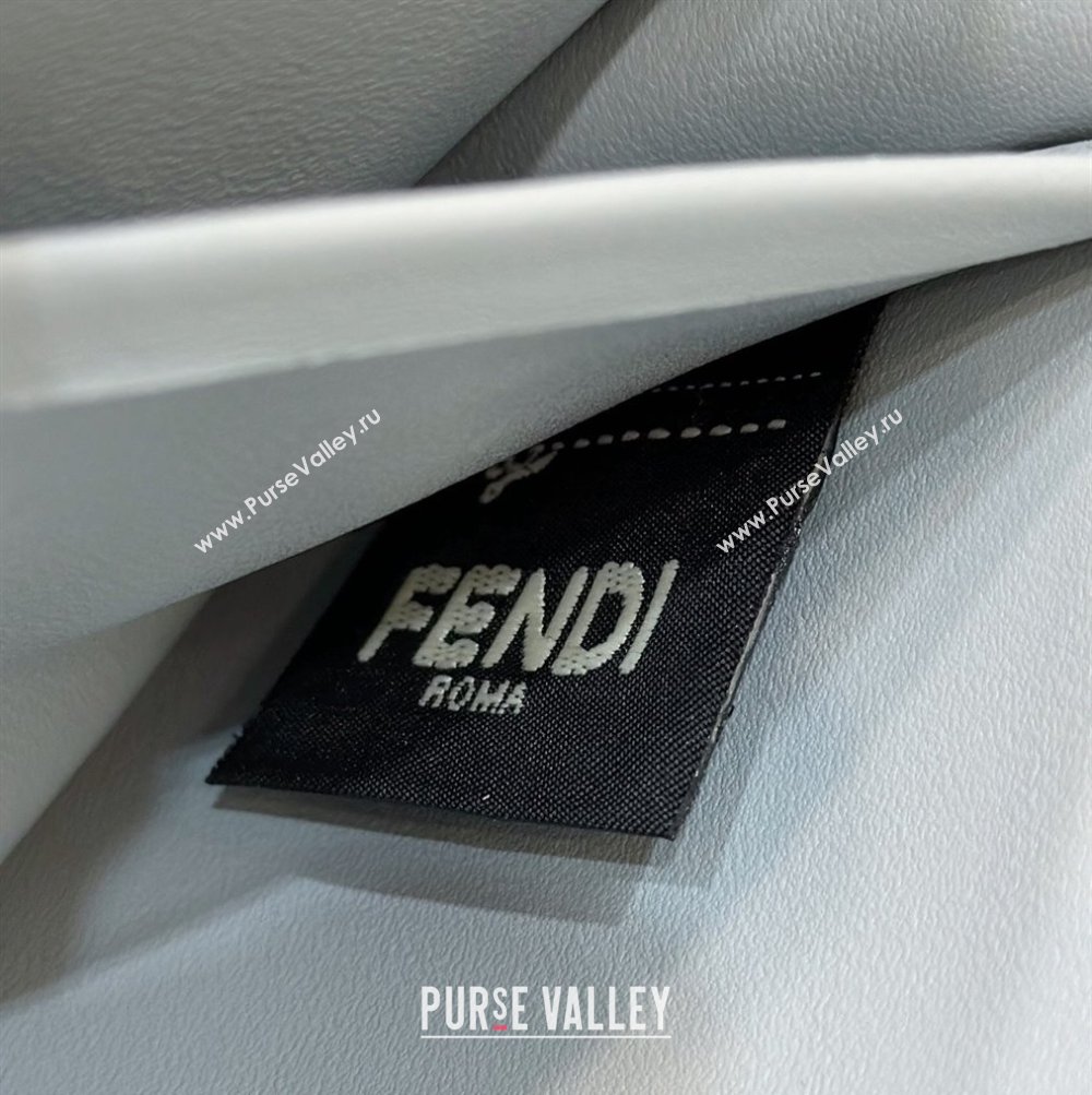 Fendi Wallet On Chain Baguette Mini Bag in FF Nappa Leather Light Blue 2024 8638 (CL-240416010)