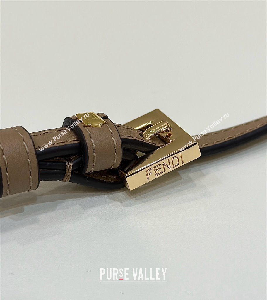 Fendi Wallet On Chain Baguette Mini Bag in Brown FF Fabric 2024 8638 (CL-240416011)