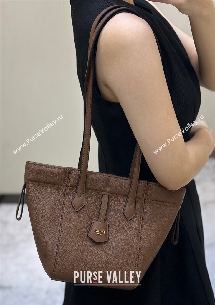 Fendi Origami Mini Bag in Leather that can be transformed Brown 2024 8626 TOP (CL-240416018)