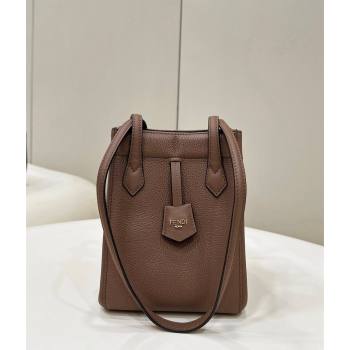 Fendi Origami Mini Bag in Leather that can be transformed Brown 2024 8626 TOP (CL-240416018)
