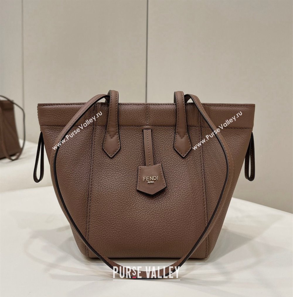 Fendi Origami Mini Bag in Leather that can be transformed Brown 2024 8626 TOP (CL-240416018)
