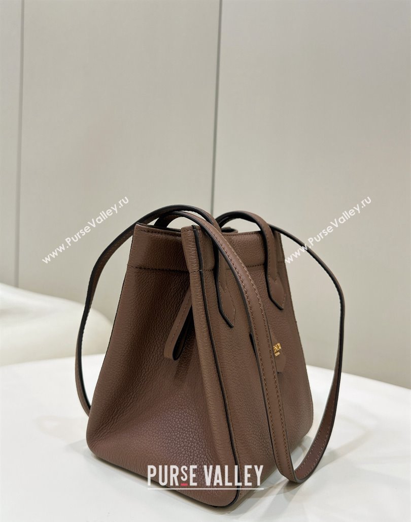 Fendi Origami Mini Bag in Leather that can be transformed Brown 2024 8626 TOP (CL-240416018)