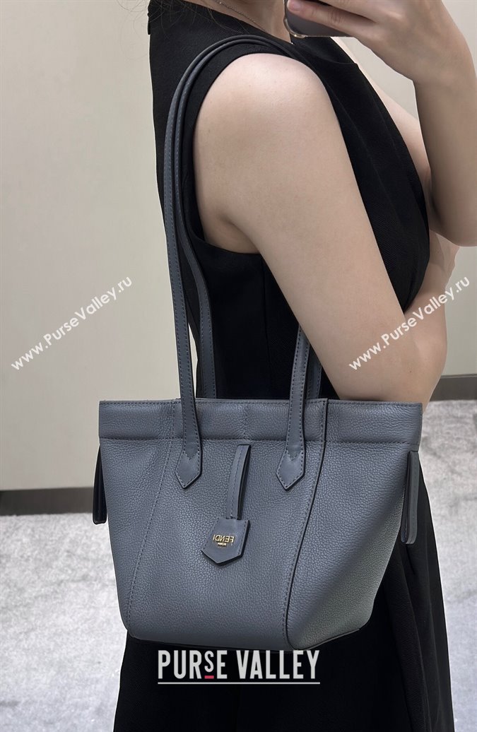 Fendi Origami Mini Bag in Leather that can be transformed Grey Blue 2024 8626 TOP (CL-240416020)