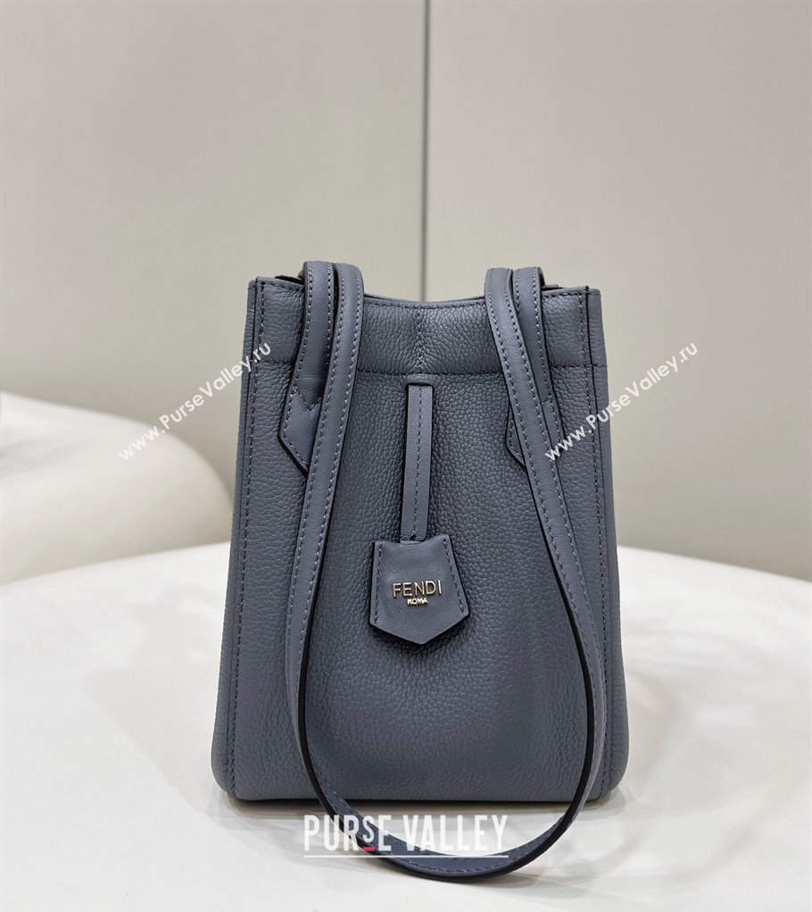 Fendi Origami Mini Bag in Leather that can be transformed Grey Blue 2024 8626 TOP (CL-240416020)