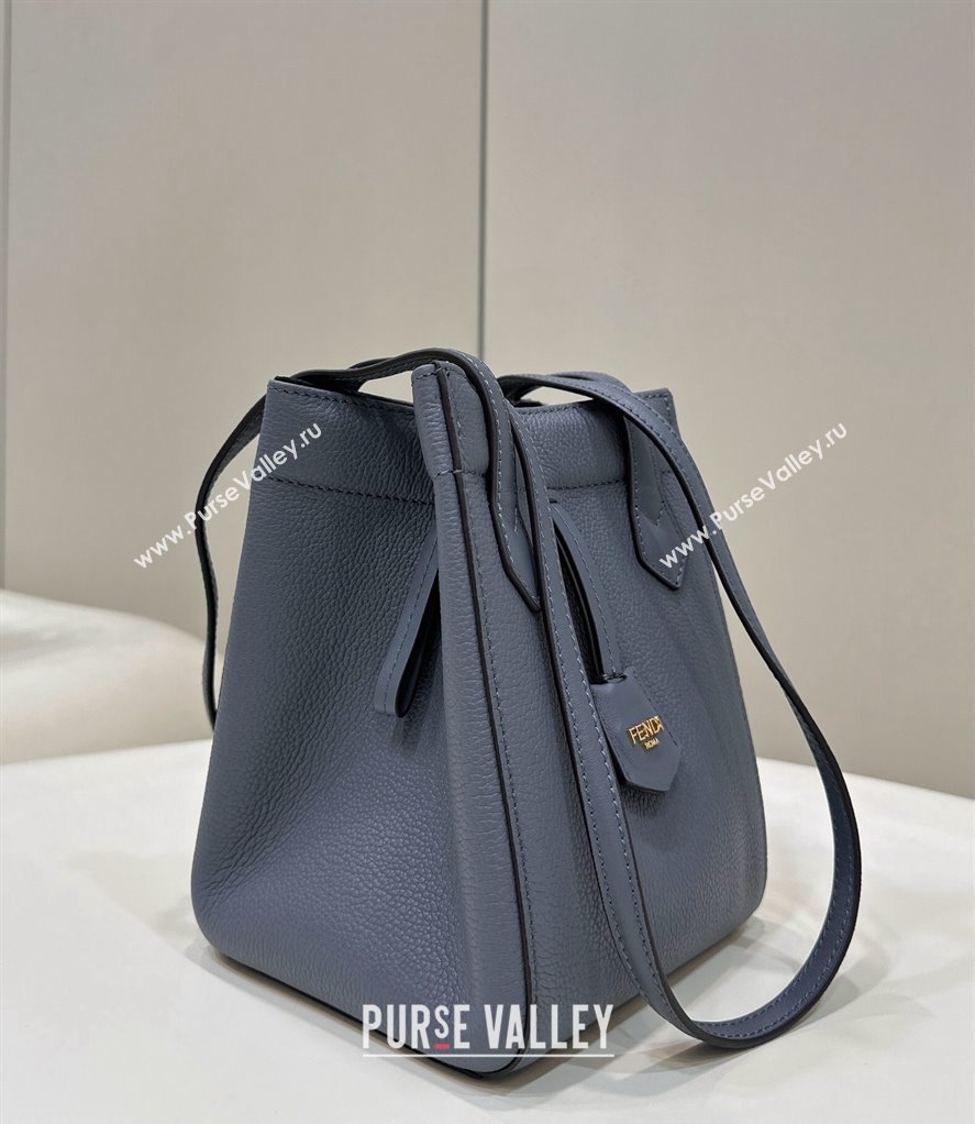 Fendi Origami Mini Bag in Leather that can be transformed Grey Blue 2024 8626 TOP (CL-240416020)