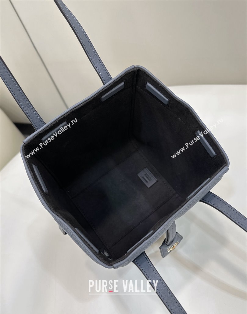 Fendi Origami Mini Bag in Leather that can be transformed Grey Blue 2024 8626 TOP (CL-240416020)