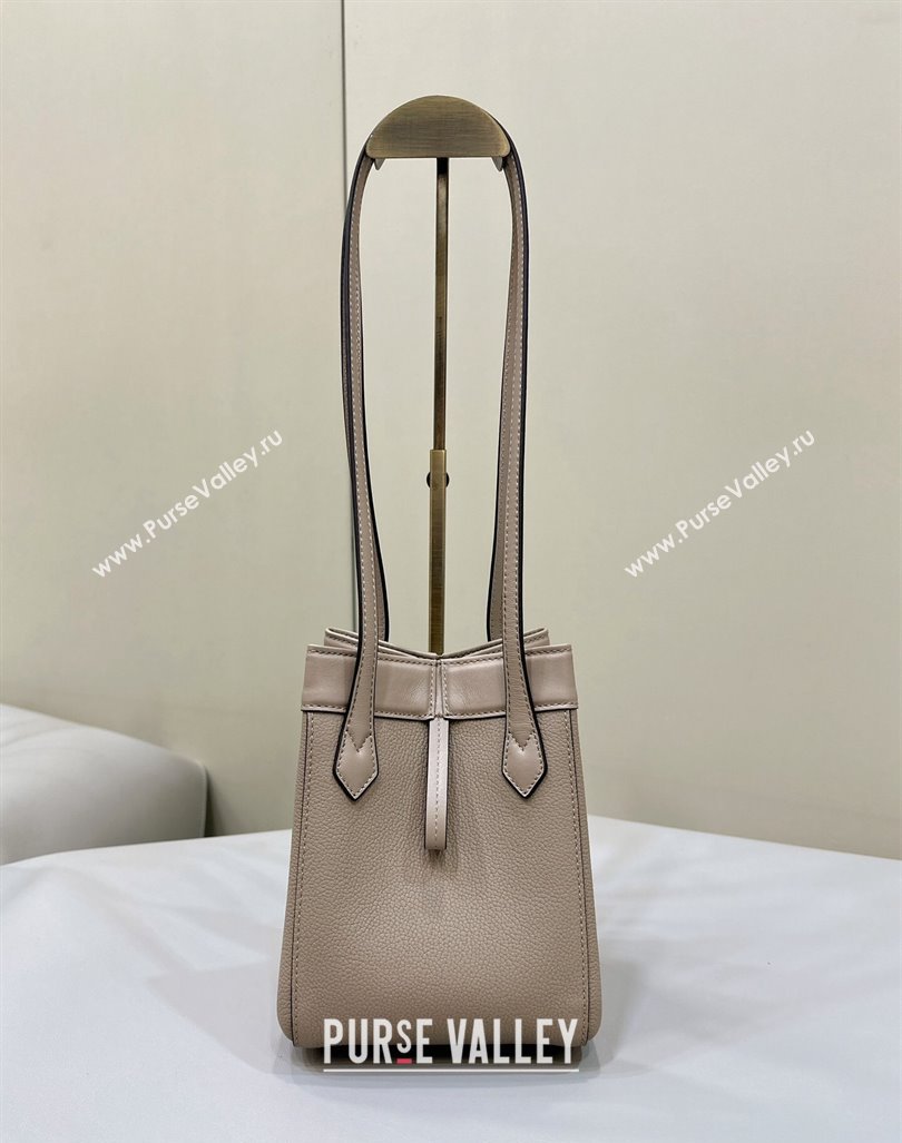 Fendi Origami Mini Bag in Leather that can be transformed Grey 2 2024 8626 TOP (CL-240416023)