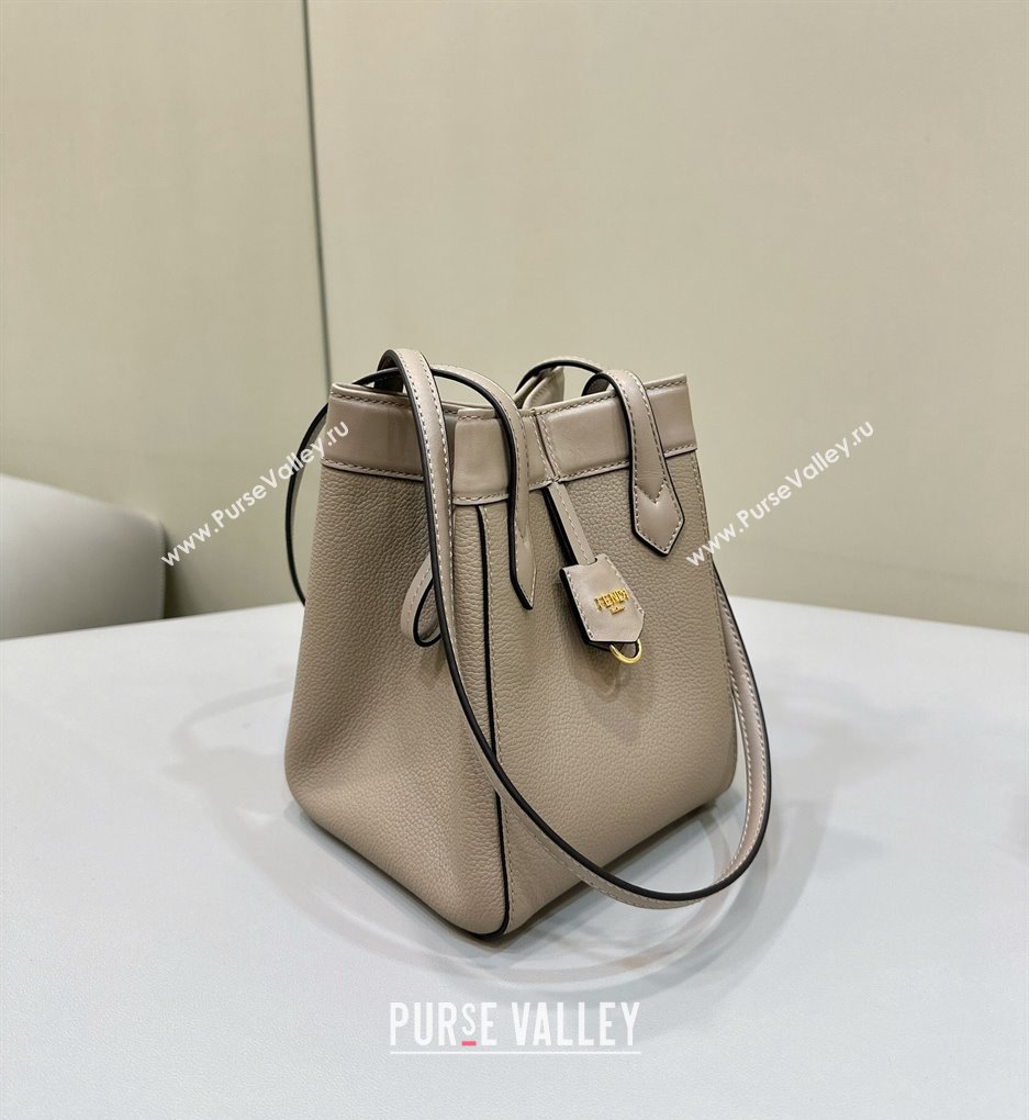 Fendi Origami Mini Bag in Leather that can be transformed Grey 2 2024 8626 TOP (CL-240416023)