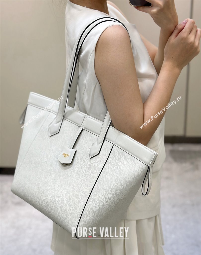 Fendi Origami Medium Bag in Leather that can be transformed White 2024 8626 TOP (CL-240416024)