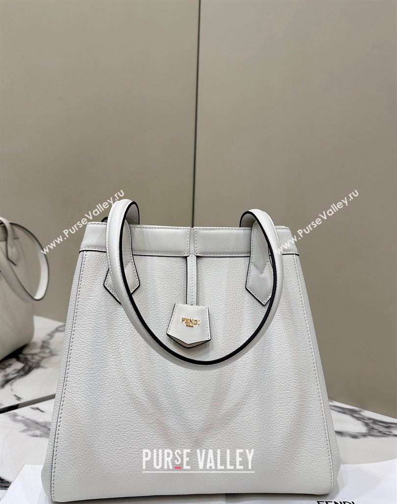 Fendi Origami Medium Bag in Leather that can be transformed White 2024 8626 TOP (CL-240416024)