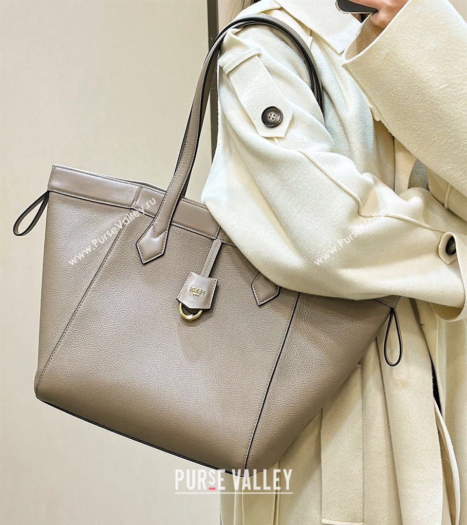 Fendi Origami Medium Bag in Leather that can be transformed Grey 2024 8626 TOP (CL-240416025)