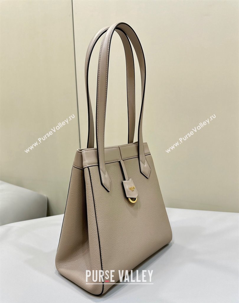 Fendi Origami Medium Bag in Leather that can be transformed Grey 2024 8626 TOP (CL-240416025)