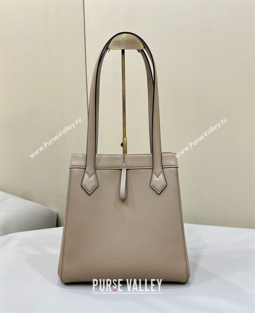 Fendi Origami Medium Bag in Leather that can be transformed Grey 2024 8626 TOP (CL-240416025)