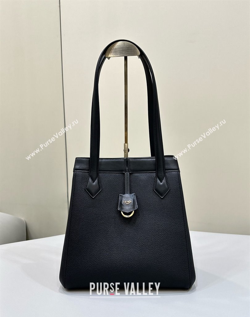 Fendi Origami Medium Bag in Leather that can be transformed Black 2024 8626 TOP (CL-240416026)