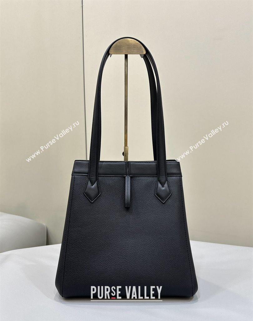 Fendi Origami Medium Bag in Leather that can be transformed Black 2024 8626 TOP (CL-240416026)
